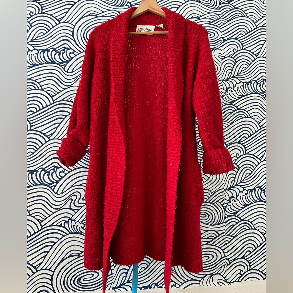 Oversized Red Knit Sweater